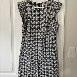 Chic Navy and White Checkered Dress